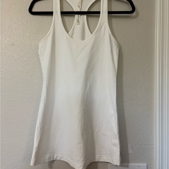 Lululemon White Swiftly Racerback Fitted Sleeveless Tank Top Activewear Size 8 - Picture 1 of 6